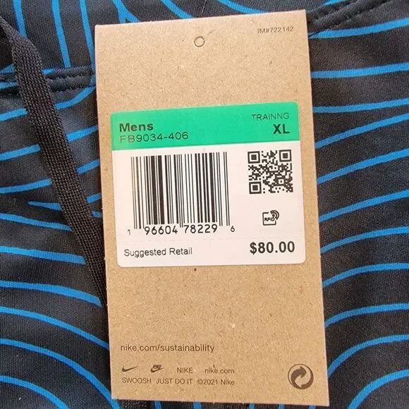 Nike Dri-Fit Challenger Sanctuary Training Tights Men's XL Blue FB9034-406